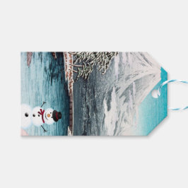 Fuji und Snowman Geschenkanhänger