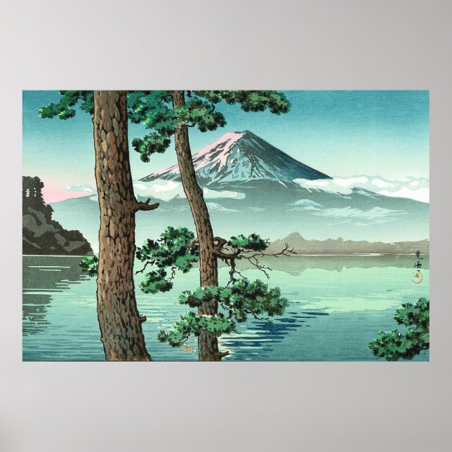 Fuji vom Kawaguchi-See durch Tsuchiya Koitsu Poster (Vorne)