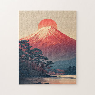 Fujisan im Vintage-Stil