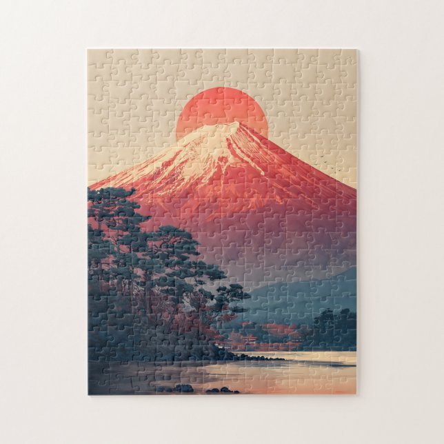 Fujisan im Vintage-Stil (Vertikal)