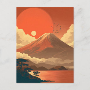 Fujisan Japan vintage Postkarte