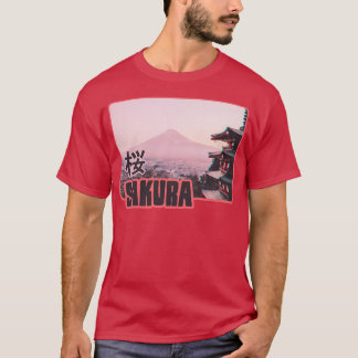 Fujiyama Sakura Cherry Blossom Kunst für japanisch T-Shirt