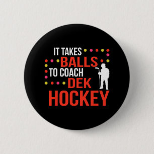 Fuk Dek Hockey Coach Eishockey Lover Coach Button