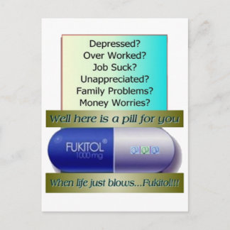 Fukitol, Arbeit ist zum Kotzen, überarbeitet, kein Postkarte