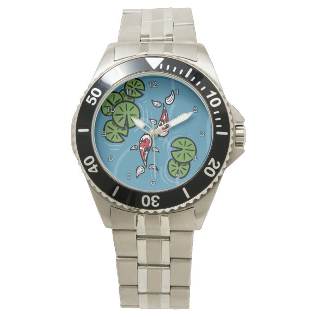 Fuku und Heiwa, Koi Watch Armbanduhr (Vorderseite)