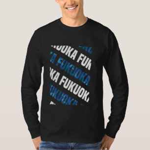 Fukuoka Camouflage Pattern Blue Camouflage T-Shirt