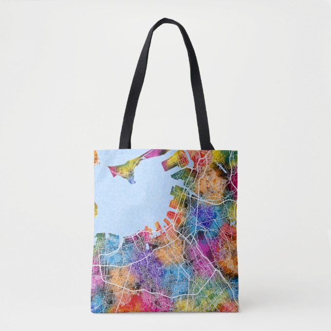 Fukuoka Japan City Map Tasche (Vorderseite)