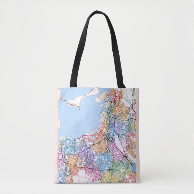Fukuoka Japan City Map Tasche (Vorderseite)