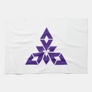 Fukuoka Stadt Fahne Fukuoka Präfektur Japan Symbol Geschirrtuch