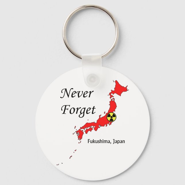 Fukushima, Japan, Nuklearer Desaster Schlüsselanhänger (Vorderseite)