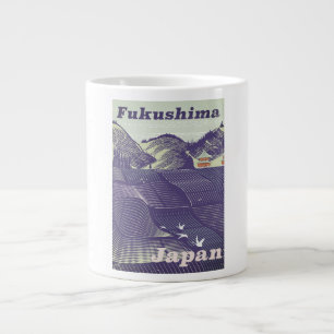 Fukushima, japanisches vintage Reiseplakat Jumbo-Tasse