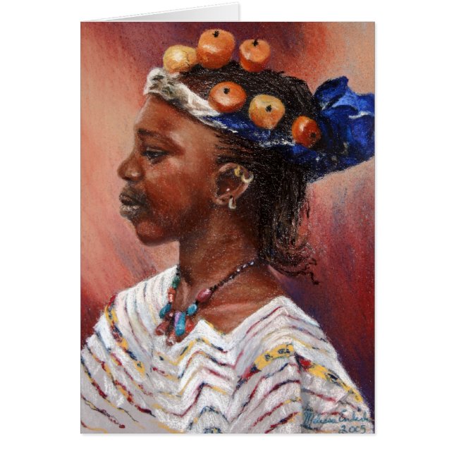 Fulani bernsteinfarbiges Perlen-Mädchen (Vorne)