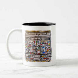 Fulham High Street Book Shop Zweifarbige Tasse