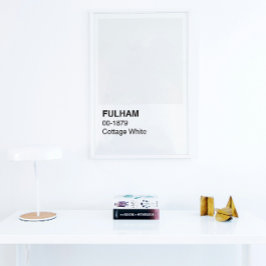 Fulham Hütte White - Weiße Grenze Poster