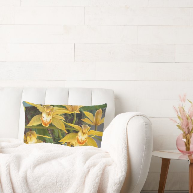 Full Blown Yellow Orchids Lendenkissen (Liege)