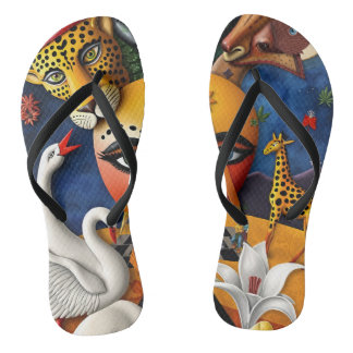 full color 3D Flip Flops