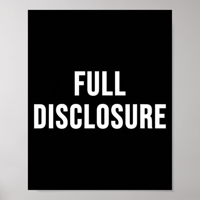 Full Disclosure  Poster (Vorne)