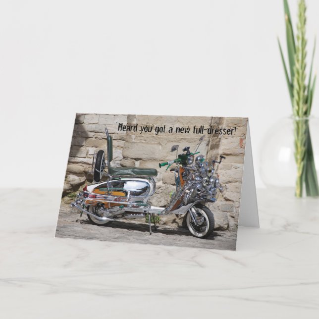 Full Dresser Motorrad-Funny Get Well Card Karte (Vorderseite)