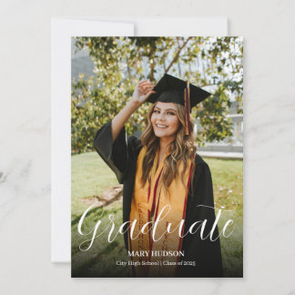 Full Graduate Photo Graduation Einladung