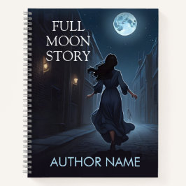 Full Moon Alley Book Cover Inspiration Notebook Notizbuch