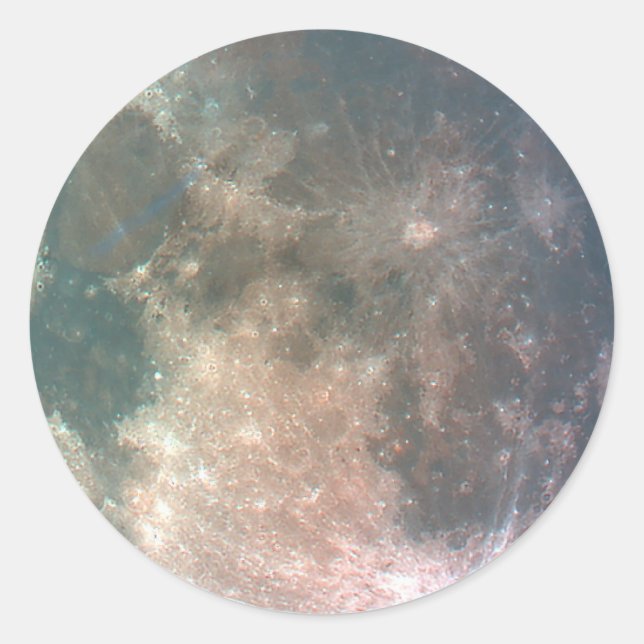 "FULL MOON" Astronomieaufkleber Runder Aufkleber (Vorderseite)