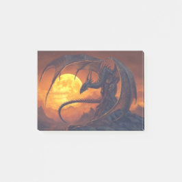 Full Moon Dragon Fantasy Post-it Klebezettel
