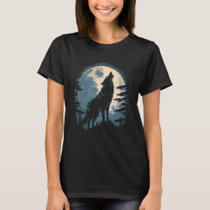 Full Moon Howling Wolf 2 T-Shirt