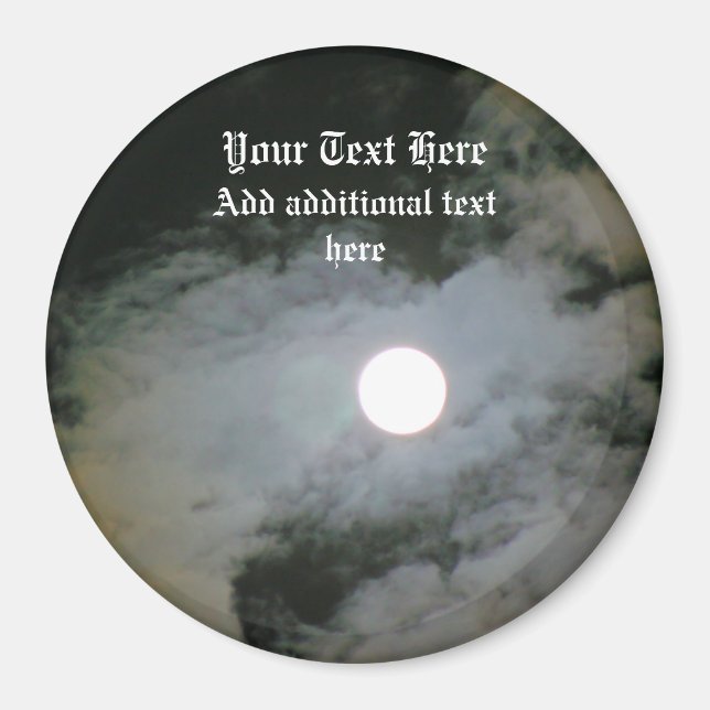 Full Moon Night Sky Personalisiert Magnet (Vorne)