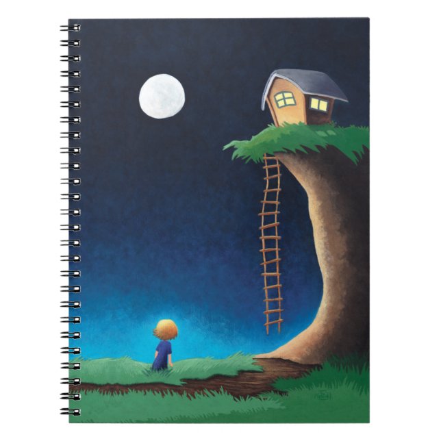 Full Moon Night Sky Spiral Notebook Notizblock (Vorderseite)