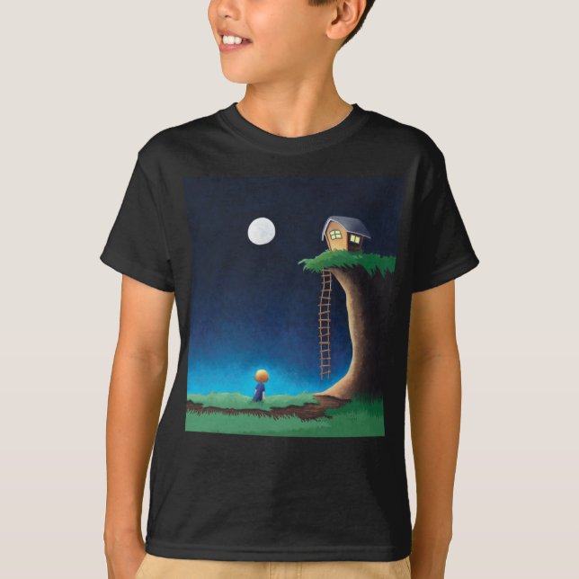 Full Moon Night Sky T - Shirt (Vorderseite)
