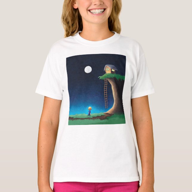 Full Moon Night Sky T - Shirt (Vorderseite)