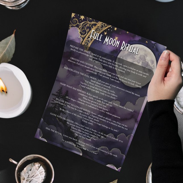 Full Moon Pagan Ritual & Prayer Book of Shadows Poster (Full Moon Pagan Ritual & Prayer Book of Shadows Poster)