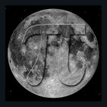 Full Moon Pi Day Fun Poster<br><div class="desc">Talk about pi in the sky! This image of the full moon shows something more. It’s the math symbol Pi embedded in the seas and craters of the Moon’s surface. Not quite astronomically correct, perhaps, but lots of fun for Pi Day and a perfect gift for science and math enthusiasts....</div>