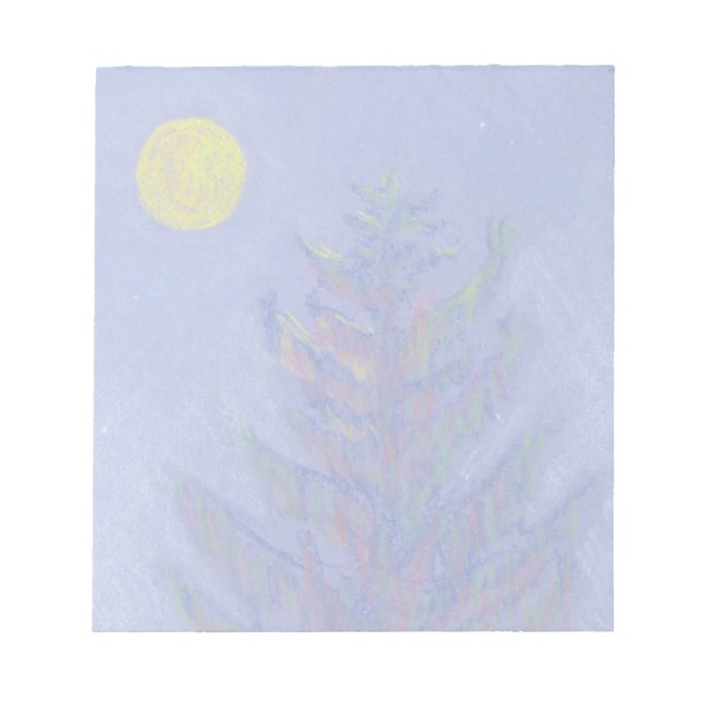 Full Moon Pine Notizblock (Vorderseite)