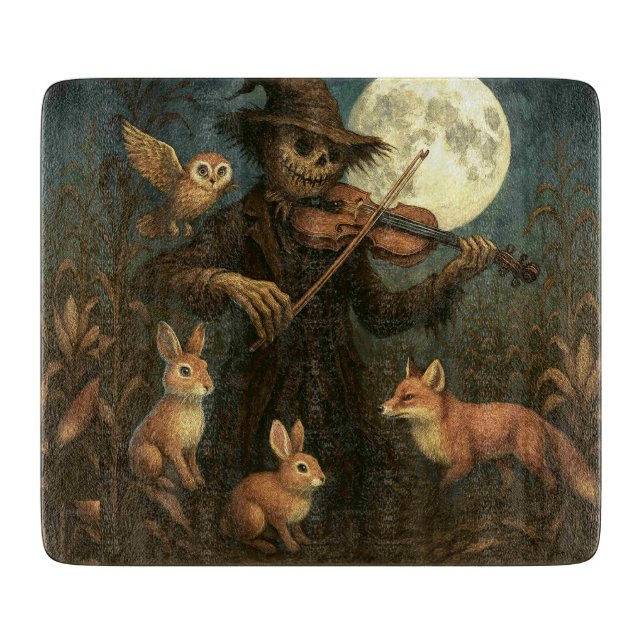 Full Moon Scarecrow Serenade Schneidebrett (Vorderseite)