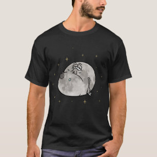 Full Moon Space Stars Night Sky Funny Spaß T-Shirt