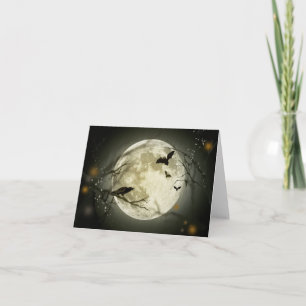 Full Moon with bats and Raven. Karte