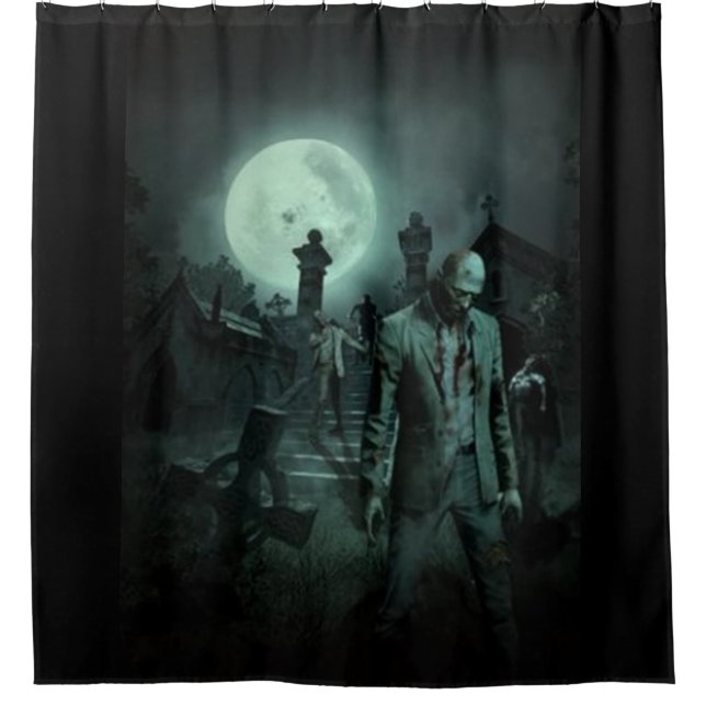 Full Moon Zombies Duschvorhang (Vorderseite)