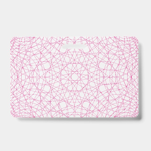 Full Pattern Neon Pink ID Badge – Customizable (Avant)