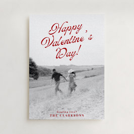 Full Photo Modern Valentine’s Day Card Einladung