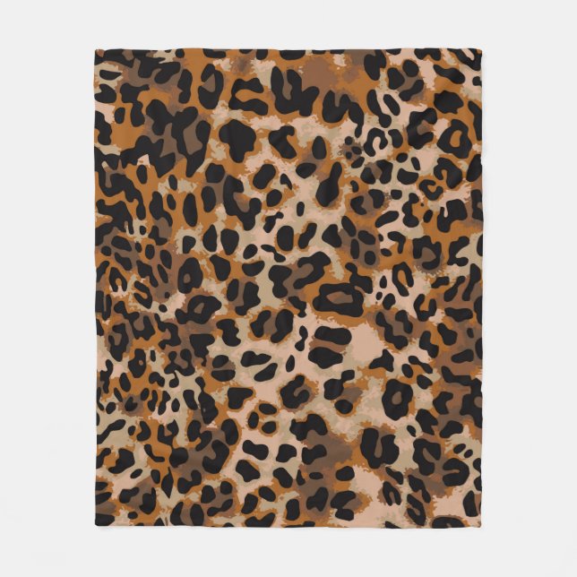 Full seamless jaguar cheetah animal skin pattern. fleecedecke (Vorderseite)