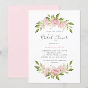 Fülle Rose   Rosa Brautparty Einladung