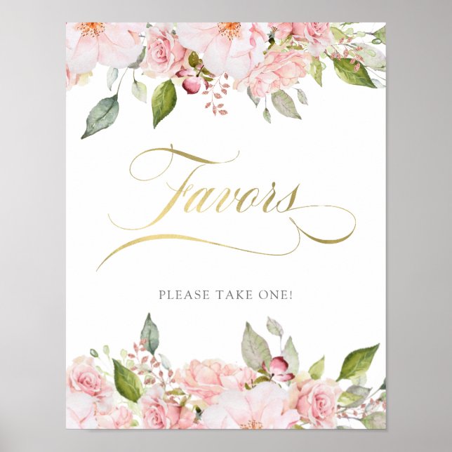 Fülle Rose | Rosa Gastgeschenke Hochzeiten aus Blu Poster (Vorne)