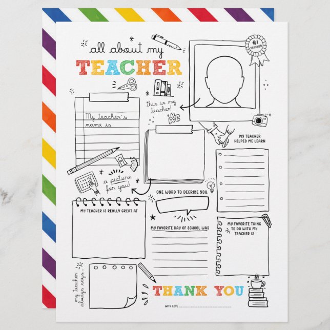 Füllen Sie alles über meinen Lehrer am Ende der Sc (Vorne/Hinten)