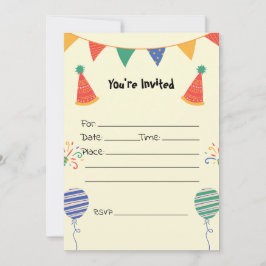 Füllen Sie die Blank Birthday Einladung. Einladung