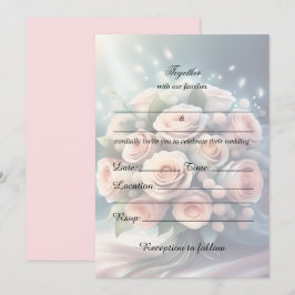 Füllen Sie die Blank Floral Hochzeit Einladung. Einladung