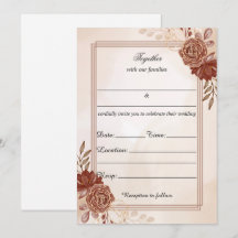 Füllen Sie die Blank Floral Hochzeit Einladung.