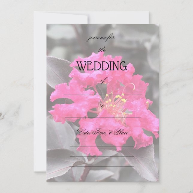 Füllen Sie die Blank Floral Wedding Einladung. Einladung (Vorderseite)
