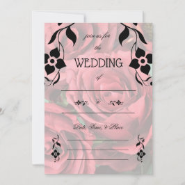 Füllen Sie die Blank Floral Wedding Einladung. Einladung