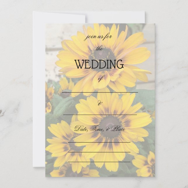 Füllen Sie die Blank Floral Wedding Einladung. Einladung (Vorderseite)